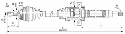 OPEN PARTS drs636300 -  Приводной вал